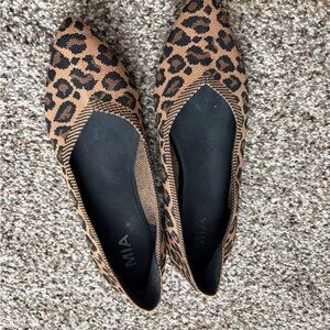 MIA Black and Brown Leopard Flats